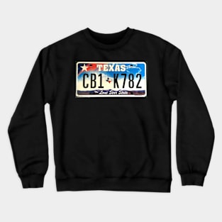 Texas lone star state licence Plate Crewneck Sweatshirt